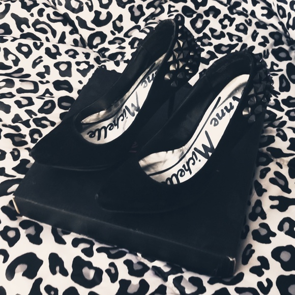 Anne Michelle black heels with studs Size 6 - Picture 3 of 17